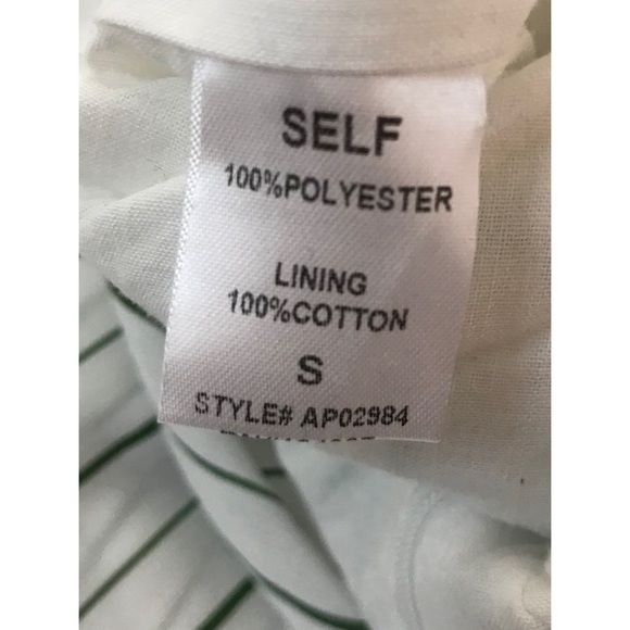 Elle Rae Green and White Striped Jumpsuit Small - Picture 5 of 6